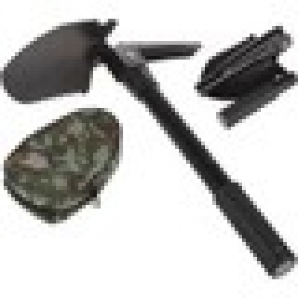 Portatif Pusulalı Kamp Seti (Kazma + Kürek + Testere) - 6