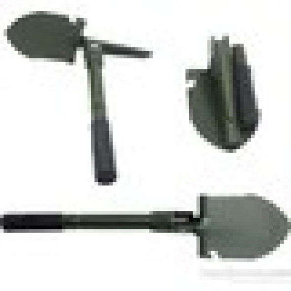 Portatif Pusulalı Kamp Seti (Kazma + Kürek + Testere) - 9