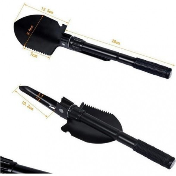 Portatif Pusulalı Kamp Seti (Kazma + Kürek + Testere) - 10