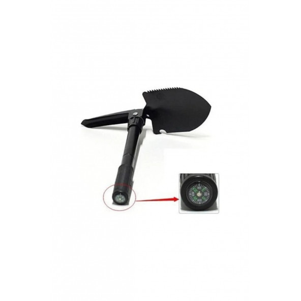 Portatif Pusulalı Kamp Seti (Kazma + Kürek + Testere) - 11