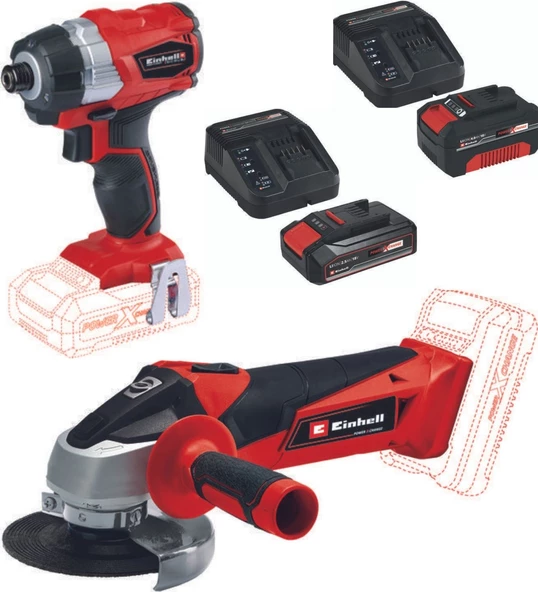 Einhell TE-CI 18 BL Vidalama TC-AG 18/115 Avuç Taşlama 2.5-4.0ah