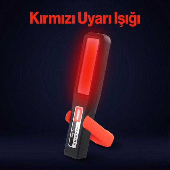 GoldSilver Şarjlı El Feneri Kamp Lambası Işıldak Fener Mıknatıslı 3 Modlu Çalışma Lambası - 5