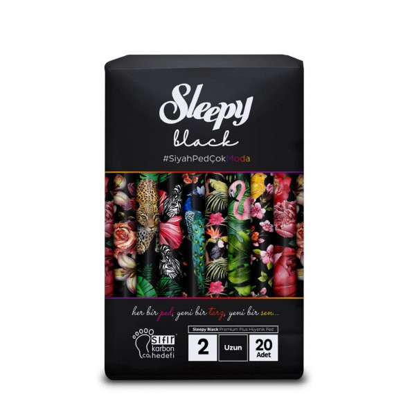 Sleepy Black Premium Plus Hijyenik Ped Uzun 20x5 100 Adet Ped - 2
