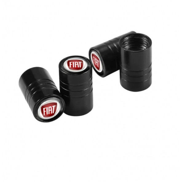 SİBOP KAPAĞI 4 TAKIM METAL FİAT - SİYAH - 2