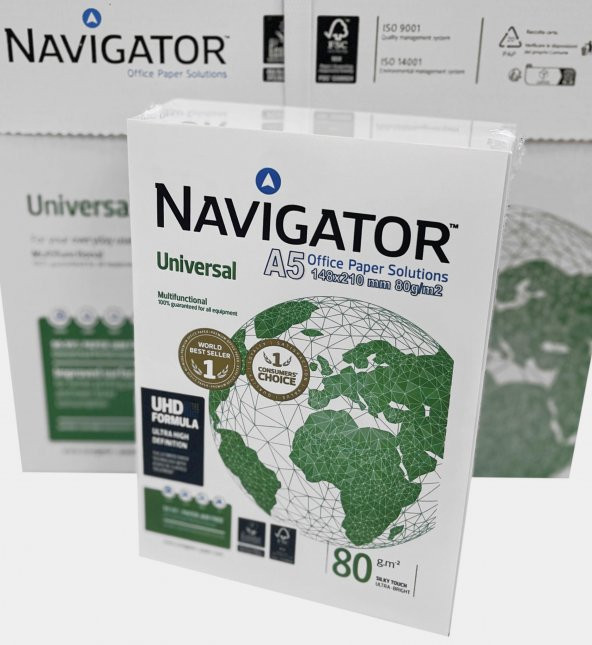 A5 (148x210mm) NAVİGATÖR YARIM BOY FOTOKOPİ KAĞIDI 500 Ad x 10 PAKET - 4