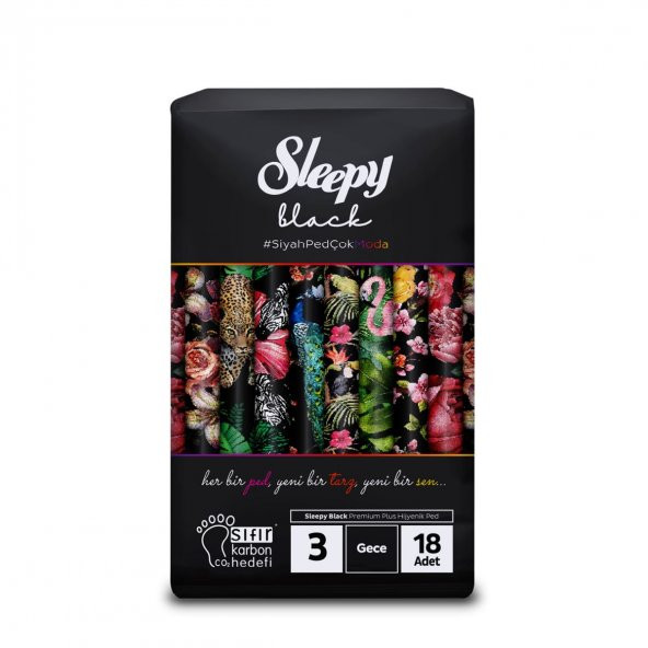 Sleepy Black Premium Plus Hijyenik Ped Gece 18x4 72 Adet Ped - 2
