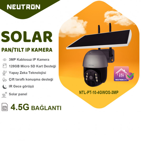 Neutron 3MP 4G Solar Güneş Enerjili IP Kamera - 2