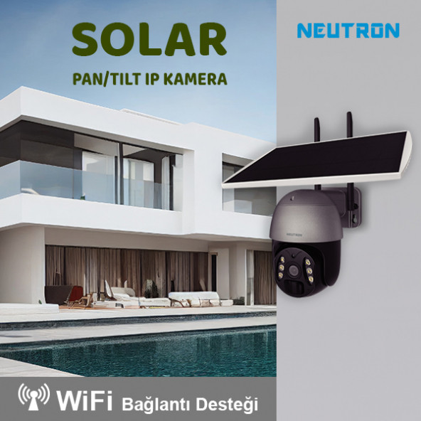 Neutron 3MP Wifi Solar Güneş Enerjili IP Kamera