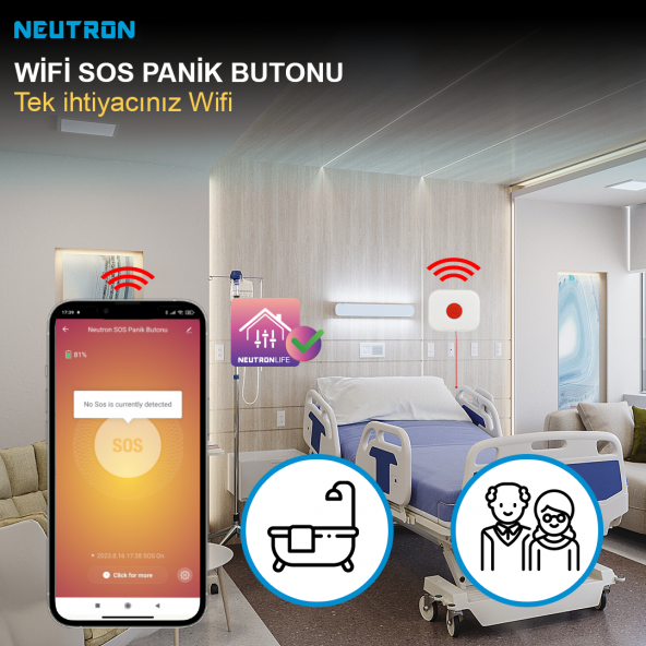 Neutron Wifi SOS Panik Acil Butonu