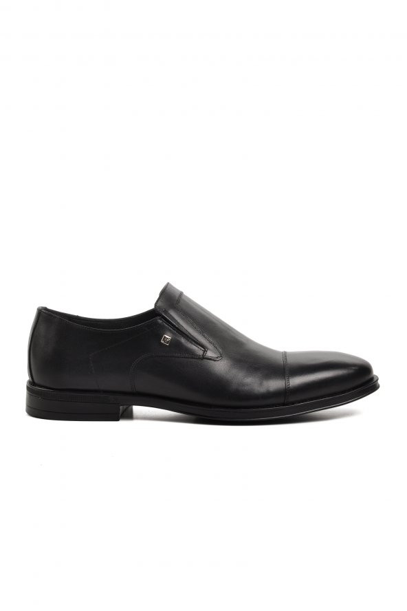 Fosco 1593 Büyük Numara Siyah Hakiki Deri Erkek Klasik Ayakkabı