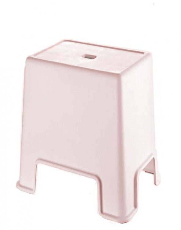 Geseus  Büyük Boy Banyo Taburesi Çok amaçlı Tabure-129-Pudra - 4