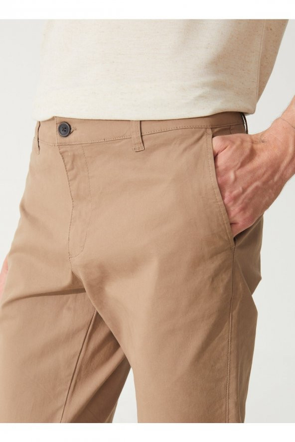 Normal Bel Normal Paça Slim Fit Bej Erkek Pantolon Pn2020500527 - 4