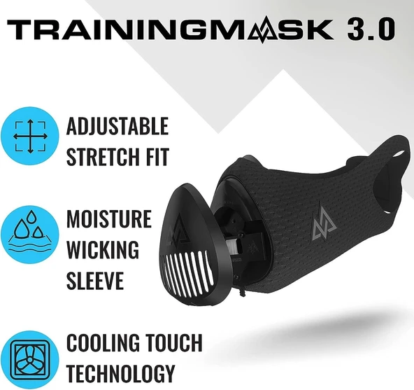TRAININGMASK Egzersiz Eğitim Maskesi 3.0 Nefes Alabilen Kardiyo Maskesi - 3