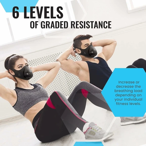 TRAININGMASK Egzersiz Eğitim Maskesi 3.0 Nefes Alabilen Kardiyo Maskesi - 2