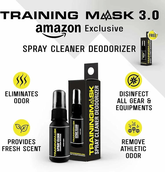 TRAININGMASK Egzersiz Eğitim Maskesi 3.0 - Sprey Temizleme - 2