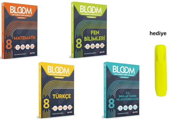 Artıbir Yayıncılık 8.Sınıf LGS Bloom Tüm Dersler 32 Fasikül Soru Bankası 4 Kitap