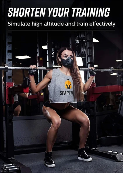 Sparthos Eğitim Maskesi - Yüksek İrtifaları Simüle Edin - Kırmızı Kamuflaj - 2