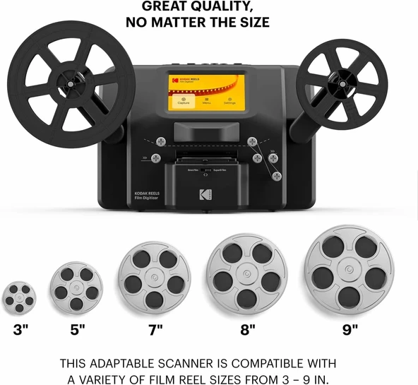 KODAK REELS 8mm ve Süper 8 Film Sayısallaştırıcı Dönüştürücü - 5 Inch - 3