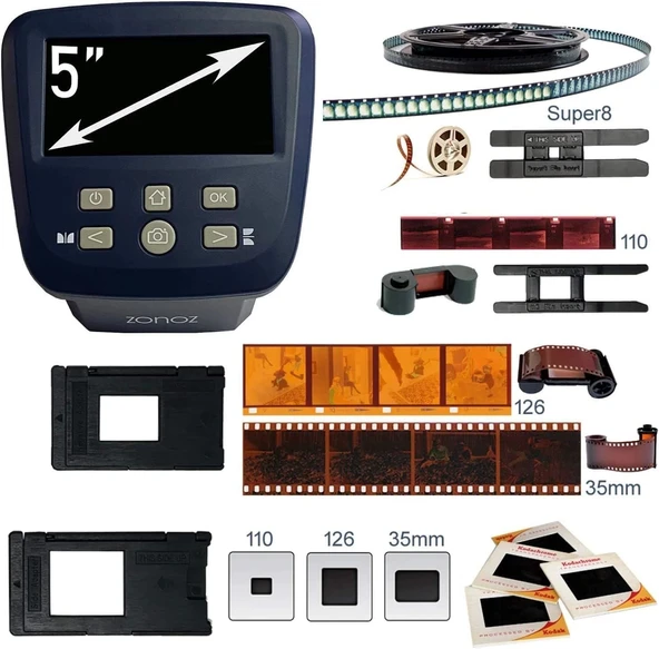 ZONOZ FS-5 Dijital Film ve Slayt Tarayıcı - 35mm'yi dönüştürür - 2