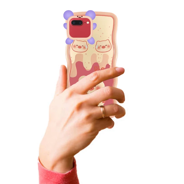 iPhone 7 Plus / 8 Plus Kılıf Marla Seri Desenli Silikon Kapak - 5