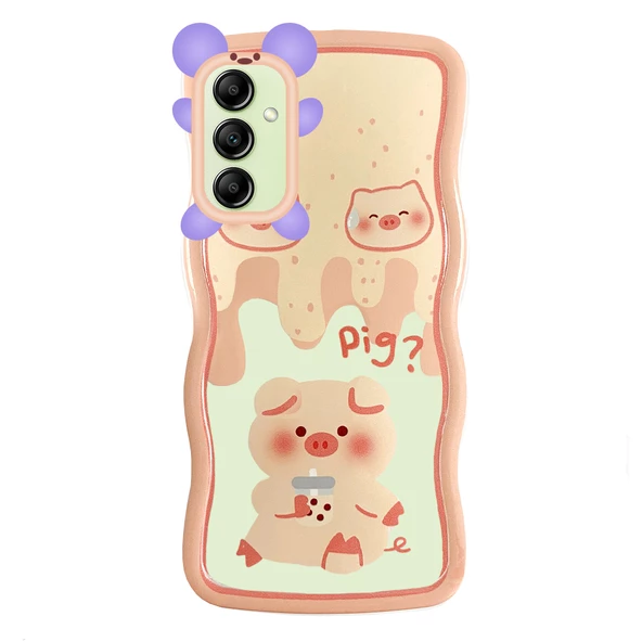 Samsung Galaxy A14 Kılıf Marla Seri Desenli Silikon Kapak - 4