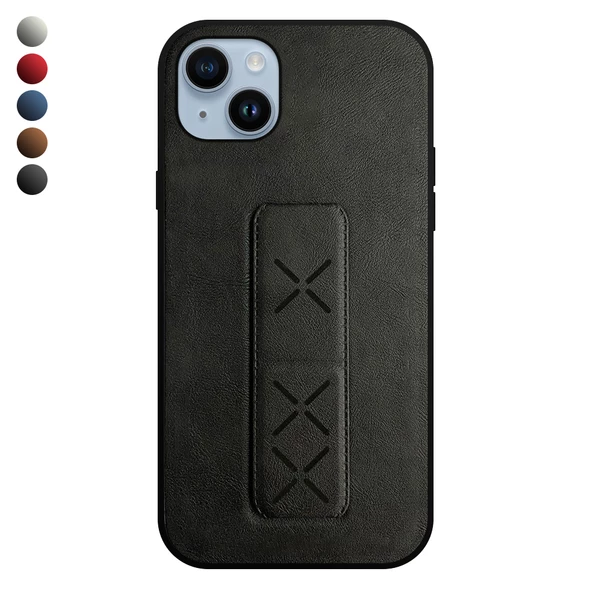 iPhone 14 Plus Kılıf Hialus Stant Tutuculu Deri Kapak