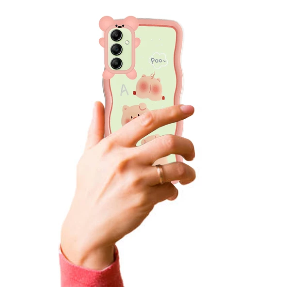 Samsung Galaxy A14 Kılıf Marla Seri Desenli Silikon Kapak - 11