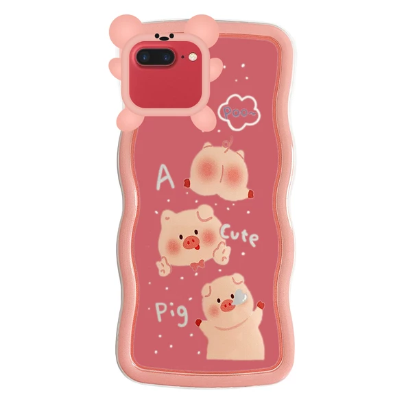 iPhone 7 Plus / 8 Plus Kılıf Marla Seri Desenli Silikon Kapak - 10