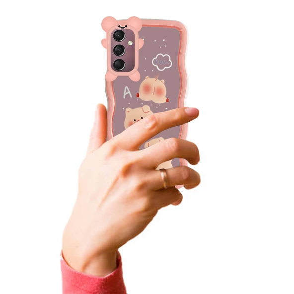 Samsung Galaxy A24 Kılıf Marla Seri Desenli Silikon Kapak - Resim 11