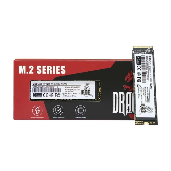 Dragos Madaxe R M2Ssd Nvme/256G Sata3 1125/1141Mbs 256Gb M2 Ssd