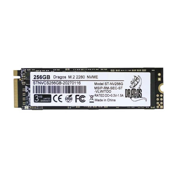 Dragos Madaxe R M2Ssd Nvme/256G Sata3 1125/1141Mbs 256Gb M2 Ssd - 5