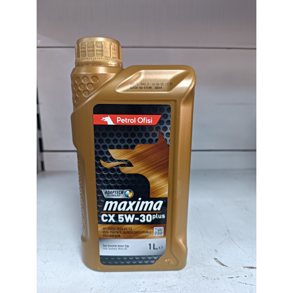 Petrol Ofisi Maxima CX 5W-30 1lt Tam Sentetik 2024 ÜRT.