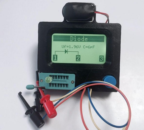 Lcr-T4 (12864Lcd Esr Scr Ölçer Transistör Test Cihazı) Plastik Aparat