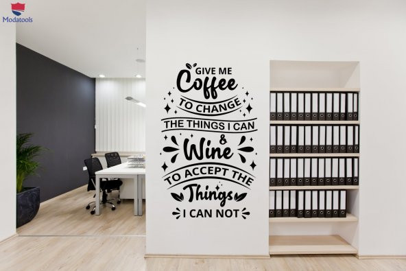 Kahve Barları Duvar Sticker Bana Kahve Dükkanı Alıntı Sözleri Ver Kaligrafi Çıkartmaları