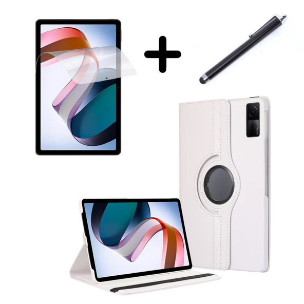 Huawei MatePad Air 11.5 inç Kılıf Dönen Tablet Kilifi Ekran Koruyucu+Kalem - 12