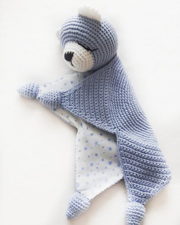 Miskin Ayıcık Uyku Arkadaşı Amigurumi Organik Oyuncak - 2