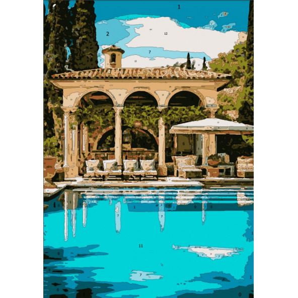 Sayılarla Boyama Süper Set (Lüks İtalyan Tatil Köyleri) - 3