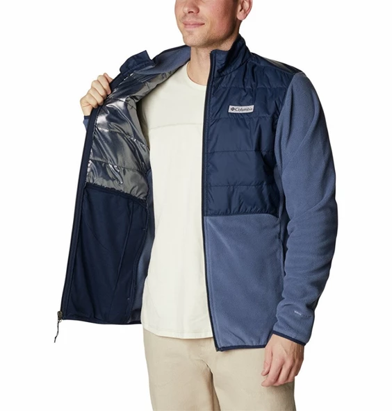 Columbia Basin Butte Fleece Full Zip Dağ Mavisi Erkek Polar AE0241-479 - Resim 5