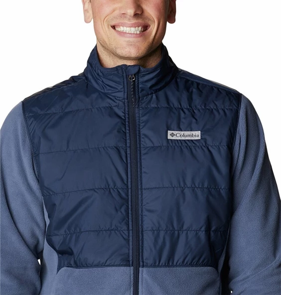 Columbia Basin Butte Fleece Full Zip Dağ Mavisi Erkek Polar AE0241-479 - Resim 4