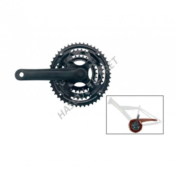 Hsgl  Bisiklet Aynakol  MTB 48x38x28T ve Zincir Muhafaza Kahverengi Bisiklet aksesuar - 2