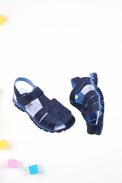 Walkenzo Arzen-2882 Erkek Çocuk Ortopedik Sandalet Ayakkabı - Resim 2