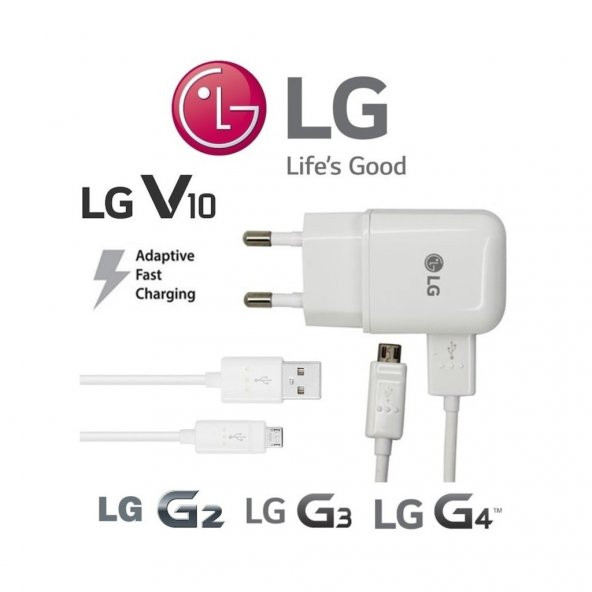 Lg V10-G2-G3-G4 Hızlı Şarj Cihazı Aleti Ve Kablosu