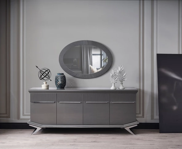 ASYA GÜMÜŞ MDF YEMEK ODASI TAKIMI - Resim 4