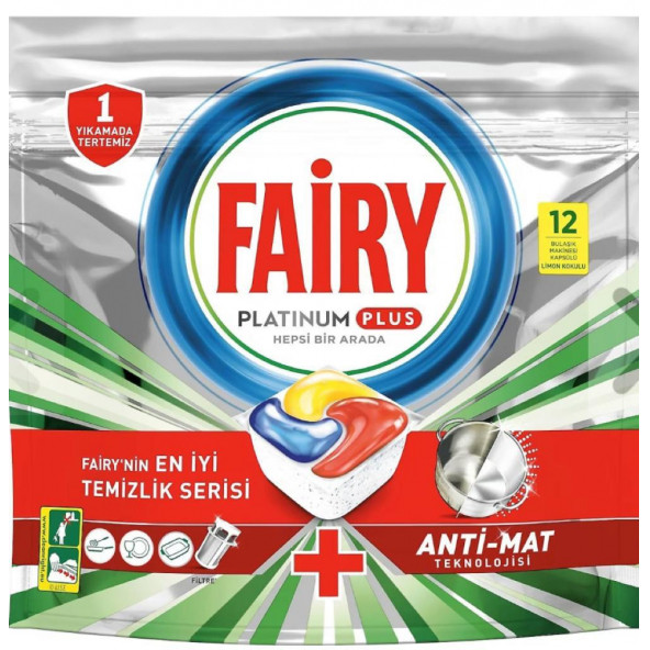 Fairy Platinum Plus 12'li Bulaşık Deterjanı Kapsülü