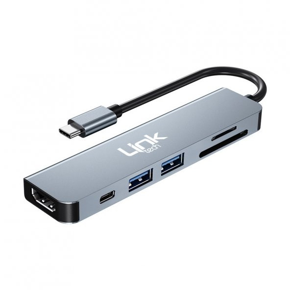 LinkTech A197 Premium 6in1 4K Ultra HD 100W PD Type-C Girişli HUB Çoklayıcı - 2