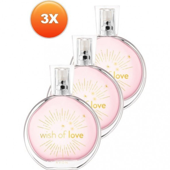 Avon Wish Of Love Edt 50 Ml Bayan Parfüm 3 Adet