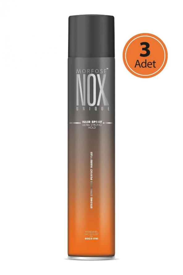 Morfose NOX Saç Spreyi Ultra Güçlü Etki 400 Ml 3 Adet