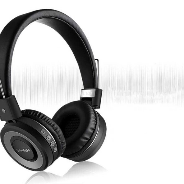 KNY L100 Ayarlanabilir Kulak Üstü Bluetoothlu Kulaklık Siyah