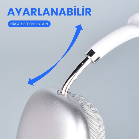 KNY P9 Ayarlanabilir Renkli Kulak Üstü Bluetoothlu Kulaklık Gri - 3