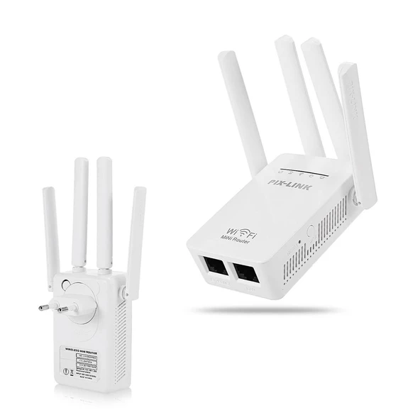 Access Poınt Repeater Router 300 Mbps Pix-link Lv-wr09